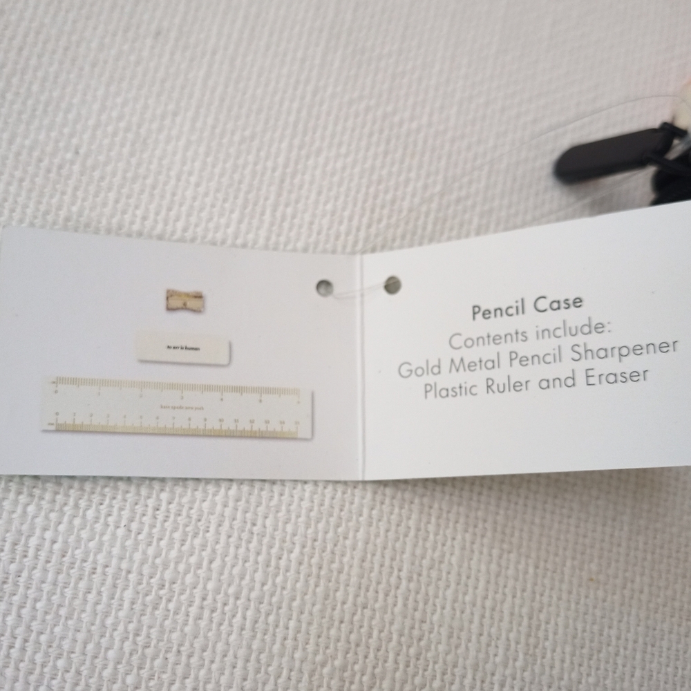 NWT & GIFTABLE Kate Spade Floral Garden Pencil Pouch Set/Kit w/ Eraser/Ruler+ - Picture 6 of 10